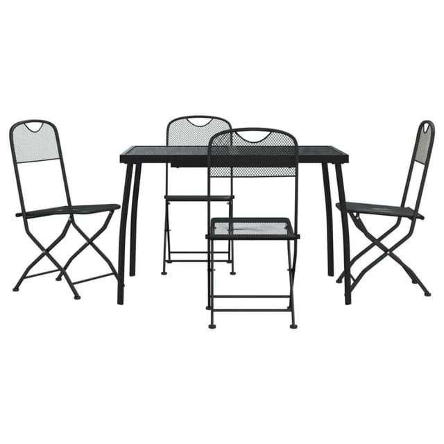 vidaXL 5-tlg Garten-Essgruppe Anthrazit Streckgitter Modell 5