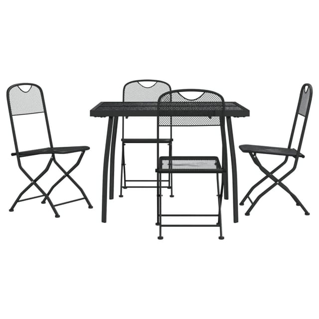 vidaXL 5-tlg Garten-Essgruppe Anthrazit Streckgitter Modell 2