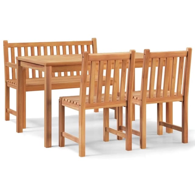 vidaXL 4-tlg Garten-Essgruppe Massivholz Teak Modell 4