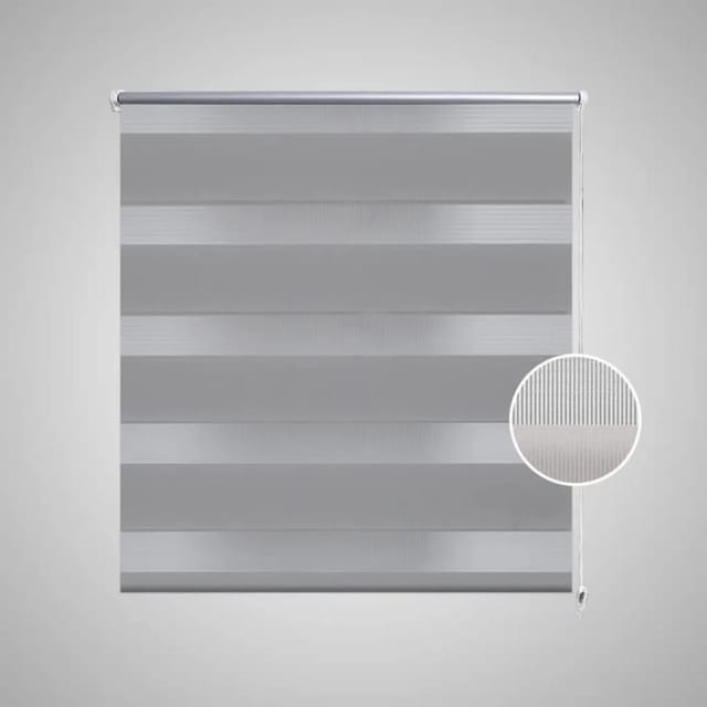 vidaXL Doppelrollo 120 x 230 cm Grau