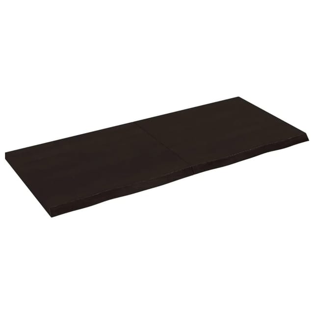 vidaXL Waschtischplatte Dunkelgrau 140x60x4 cm Massivholz Behandelt