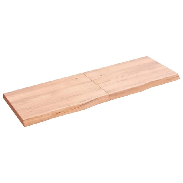 vidaXL Waschtischplatte Hellbraun 120x40x4 cm Massivholz Behandelt