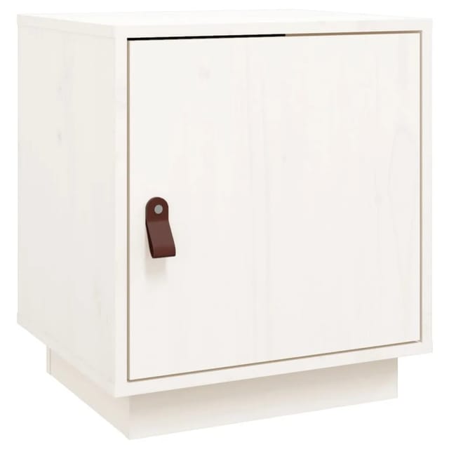 vidaXL Nachttisch Weiß 40x34x45 cm Massivholz Kiefer Modell 3