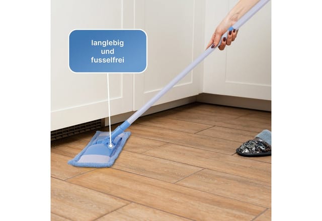 Bestlivings Bodenwischer Ersatzbezug Blau Mikrofaser 4er Pack