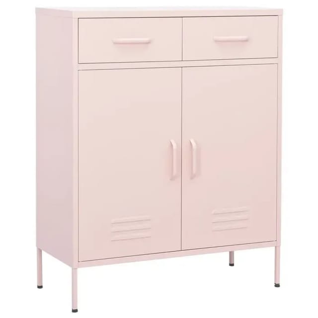 vidaXL Lagerschrank Rosa 80x35x101,5 cm Stahl Modell 2