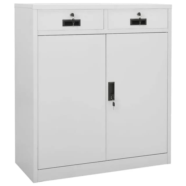 vidaXL Büroschrank Hellgrau 90x40x102 cm Stahl