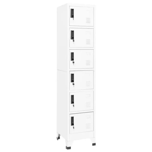 vidaXL Schließfachschrank Weiß 38x40x180 cm Stahl
