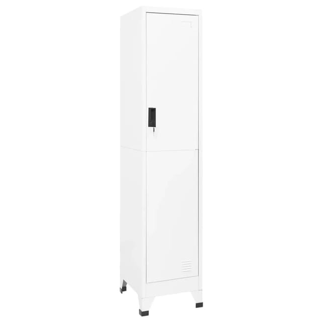 vidaXL Schließfachschrank Weiß 38x45x180 cm Stahl Modell 1