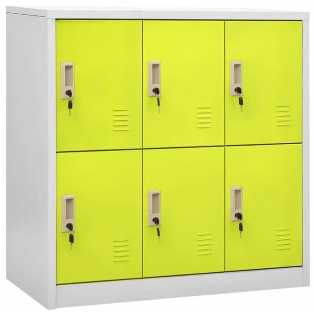 vidaXL Schließfachschrank Hellgrau und Grün 90x45x92,5 cm Stahl Modell 2