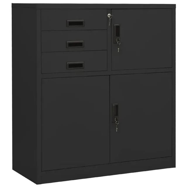 vidaXL Büroschrank Anthrazit 90x40x102 cm Stahl Modell 1