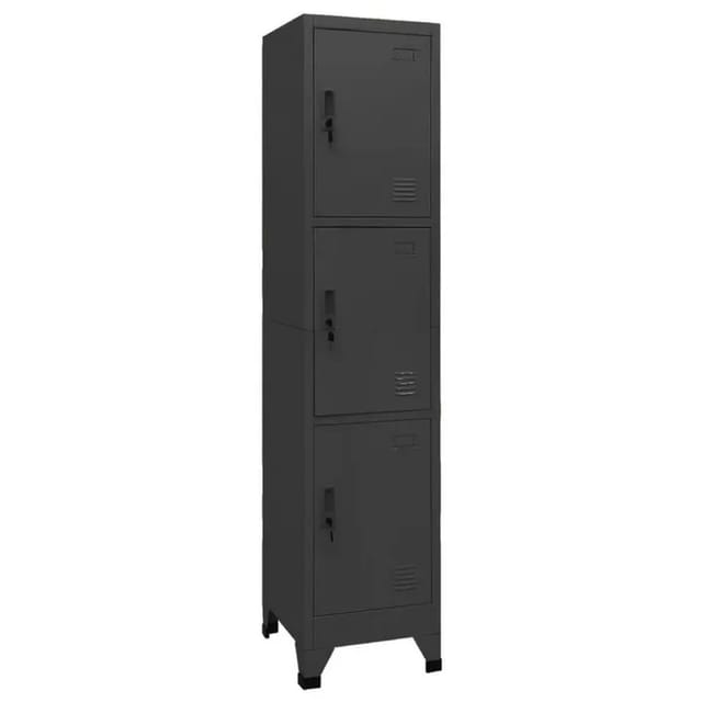 vidaXL Schließfachschrank Anthrazit 38x45x180 cm Stahl Modell 3