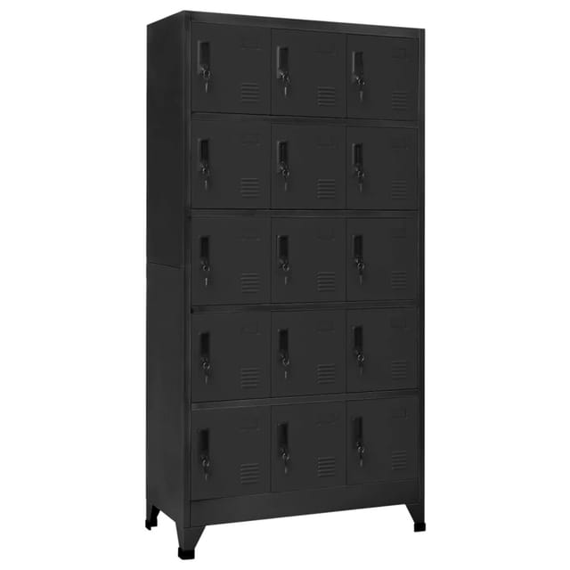 vidaXL Schließfachschrank Anthrazit 90x40x180 cm Stahl Modell 1