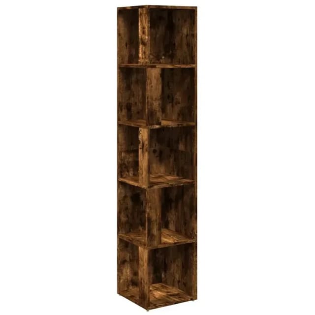 vidaXL Eckregal Räuchereiche 33x33x164,5 cm Holzwerkstoff