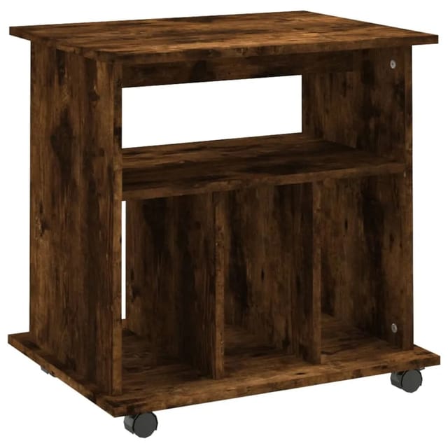 vidaXL Rollschrank Räuchereiche 60x45x60 cm Holzwerkstoff