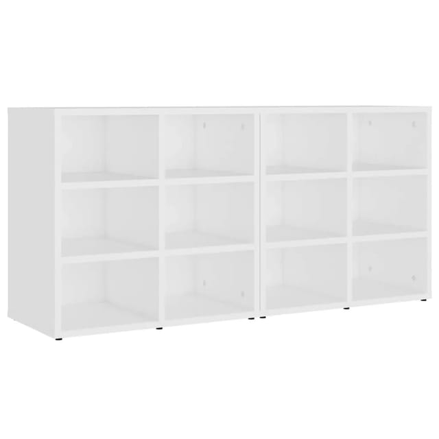 vidaXL Schuhregale 2 Stk Weiß 52,5x30x50 cm