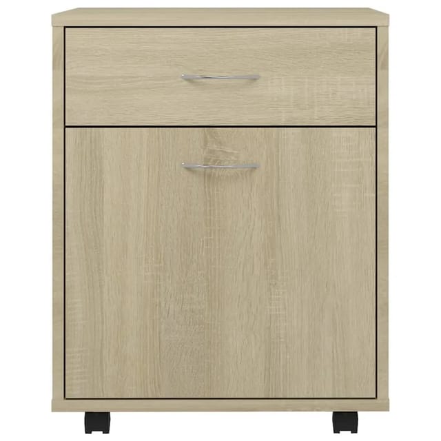 vidaXL Rollschrank Sonoma-Eiche 45x38x54 cm Holzwerkstoff