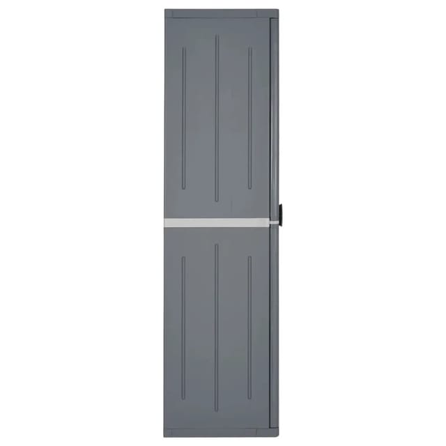 vidaXL Gartenschrank Grau 65x45x172 cm PP Rattan Modell 1