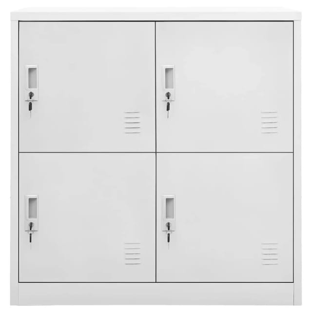 vidaXL Schließfachschrank Hellgrau 90x45x92,5 cm Stahl Modell 3