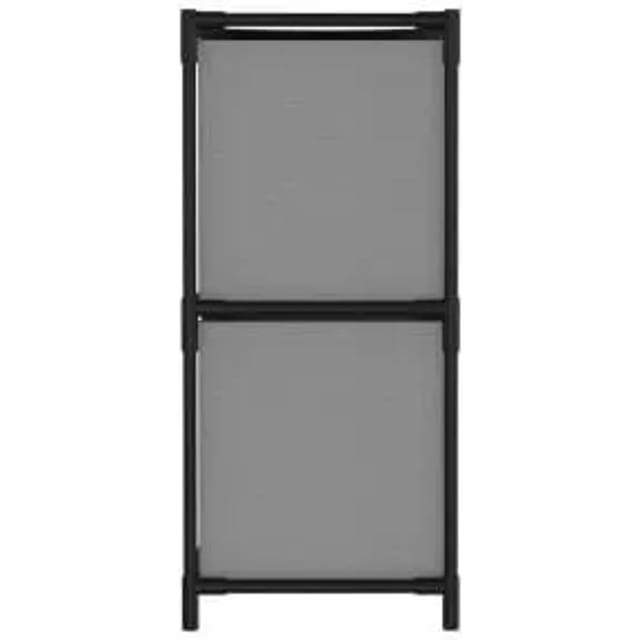 vidaXL Kommode mit 4 Körben aus Stoff Grau 63×30×71 cm Stahl