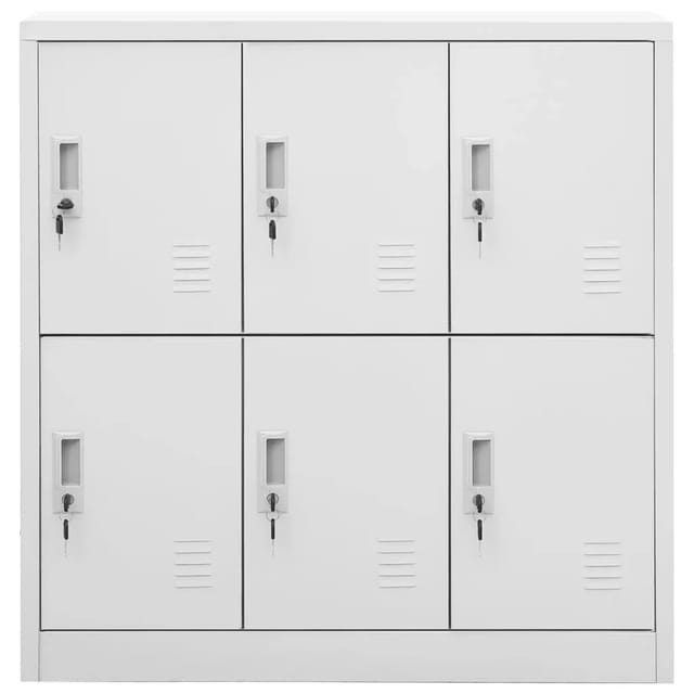 vidaXL Schließfachschrank Hellgrau 90x45x92,5 cm Stahl Modell 1