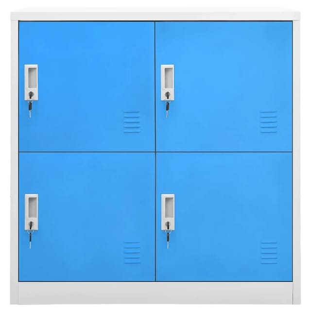 vidaXL Schließfachschrank Hellgrau und Blau 90x45x92,5 cm Stahl Modell 1