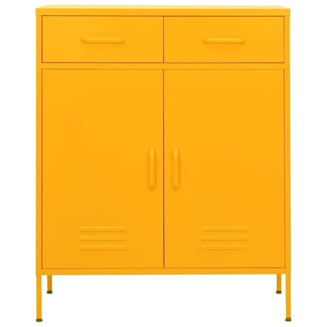 vidaXL Lagerschrank Senfgelb 80x35x101,5 cm Stahl Modell 2