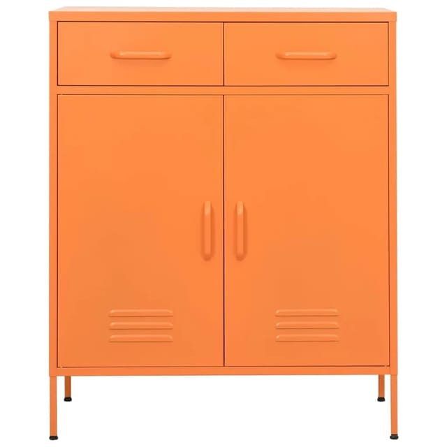 vidaXL Lagerschrank Orange 80x35x101,5 cm Stahl Modell 2