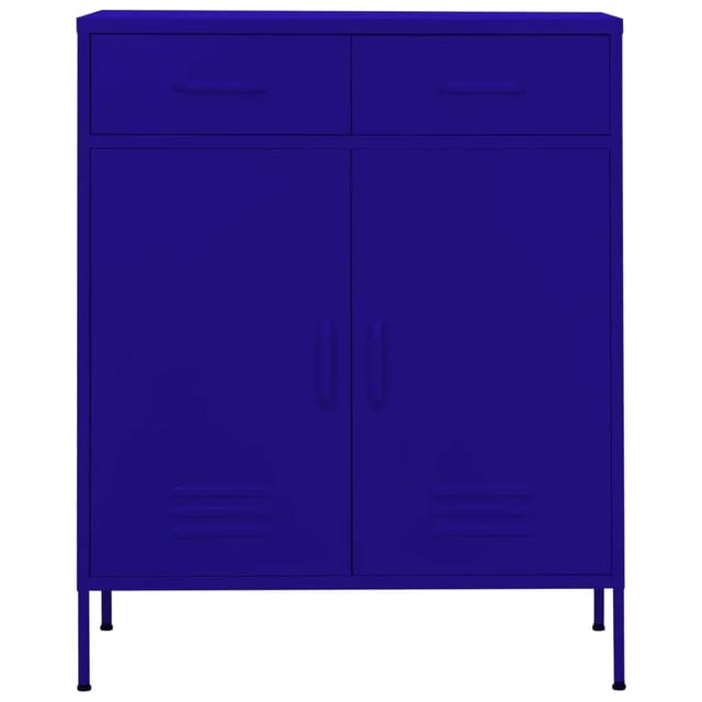 vidaXL Lagerschrank Marineblau 80x35x101,5 cm Stahl Modell 2