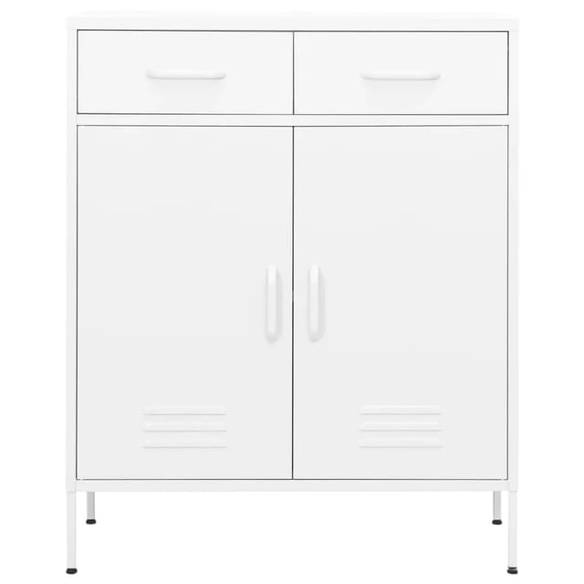 vidaXL Lagerschrank Weiß 80x35x101,5 cm Stahl Modell 1