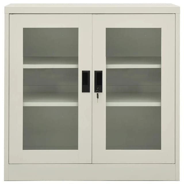 vidaXL Büroschrank Hellgrau 90x40x90 cm Stahl