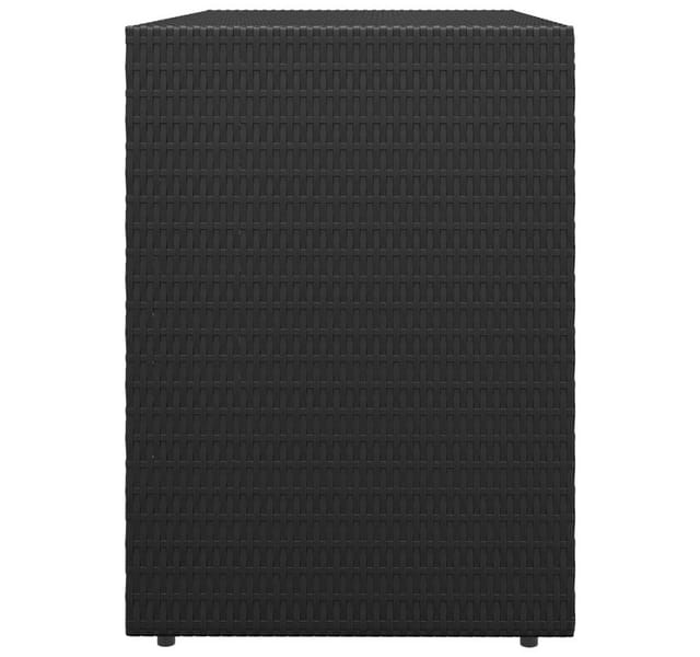 vidaXL Gartenschrank Schwarz 100x55,5x80 cm Poly Rattan