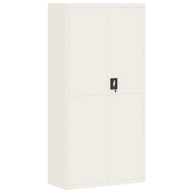 vidaXL Aktenschrank Weiß 90x40x180 cm Stahl