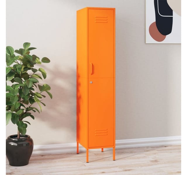 vidaXL Schließfachschrank Orange 35x46x180 cm Stahl