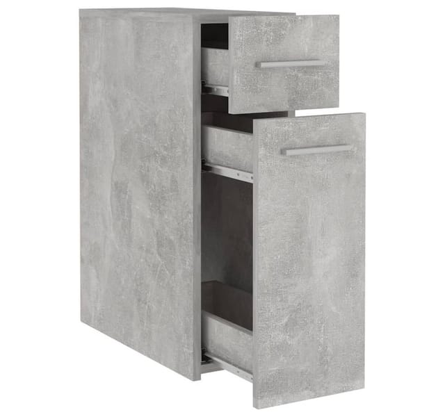 vidaXL Apothekerschrank Betongrau 20x45,5x60 cm Holzwerkstoff