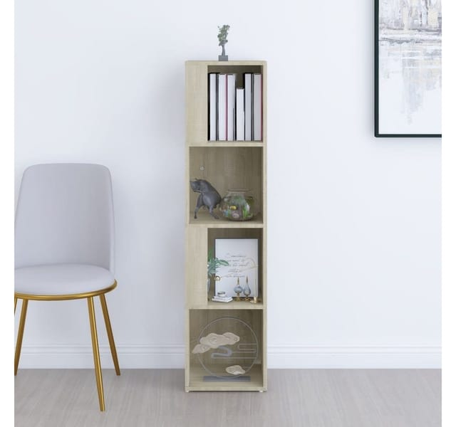 vidaXL Eckregal Sonoma-Eiche 33x33x132 cm Holzwerkstoff