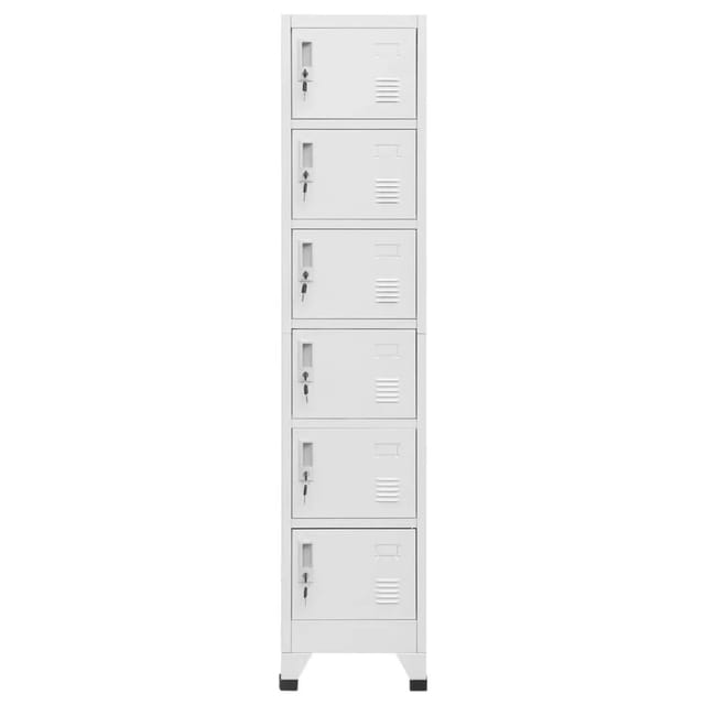 vidaXL Schließfachschrank Hellgrau 38x40x180 cm Stahl