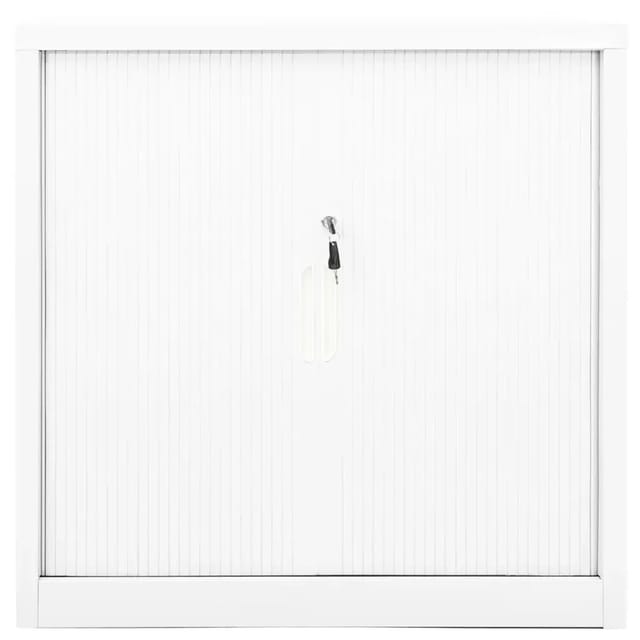 vidaXL Schrank mit Schiebetür Weiß 90x40x90 cm Stahl Modell 1