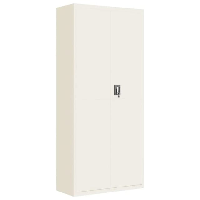 vidaXL Aktenschrank Weiß 90x40x200 cm Stahl