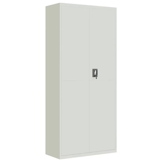 vidaXL Aktenschrank Hellgrau 90x40x200 cm Stahl