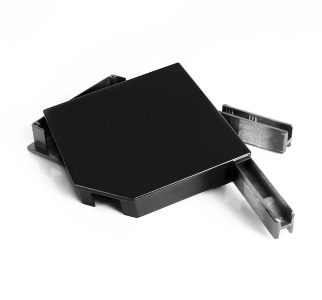 Avosdim Alu Blendkappen 45 Grad 165mm Schwarz Ral 9005