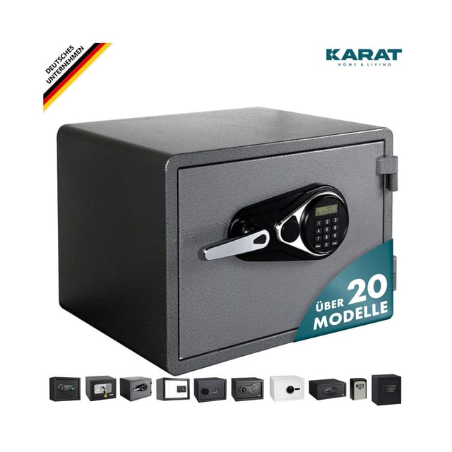 KARAT Tresor Cullinan Tastenfeld LCD-Display Magnetsystem Bodenmatte 35,4 x 49,6 x 39 cm