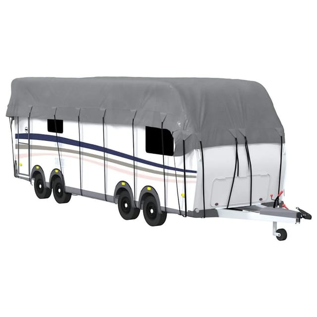 vidaXL Dachplane für Wohnwagen Grau 900x300 cm Vliesstoff 2160424