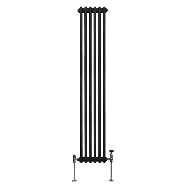 Monstershop Traditioneller 2 Spalten Heizkörper 1800 x 292 mm Schwarz