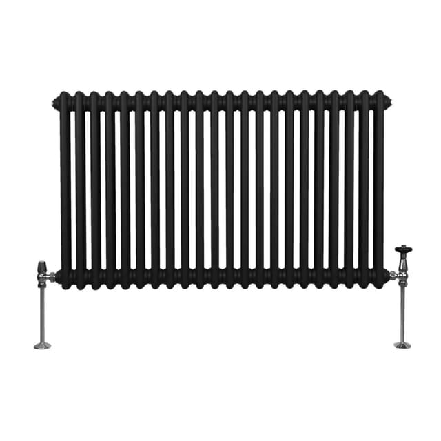 Monstershop Traditioneller 2 Spalten Heizkörper 600 x 1012 mm Schwarz