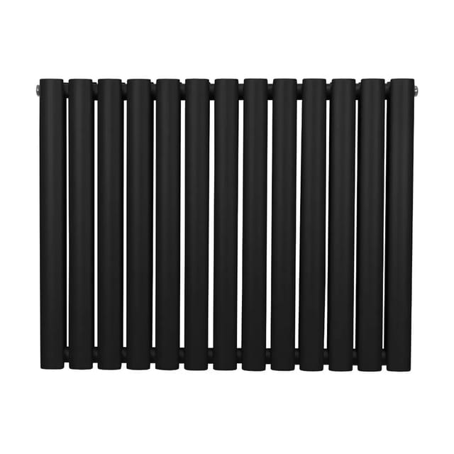 Monstershop Oval Röhrenheizkörper 600mm x 780mm Schwarz