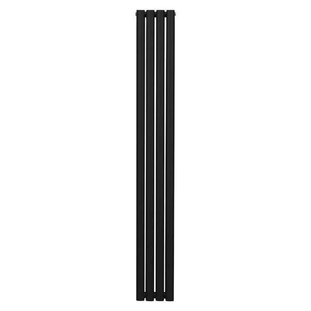 Monstershop Oval Röhrenheizkörper 1800mm x 240mm Schwarz