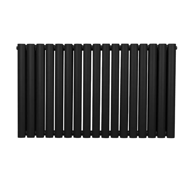 Monstershop Oval Röhrenheizkörper 600mm x 1020mm Schwarz