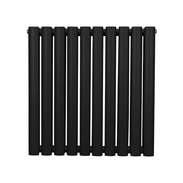 Monstershop Oval Röhrenheizkörper 600mm x 600mm Schwarz