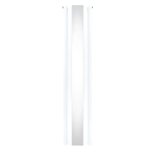 Monstershop Oval Röhrenheizkörper mit Spiegel 1800mm x 380mm Weiß
