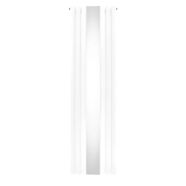 Monstershop Oval Röhrenheizkörper mit Spiegel 1800mm x 500mm Weiß